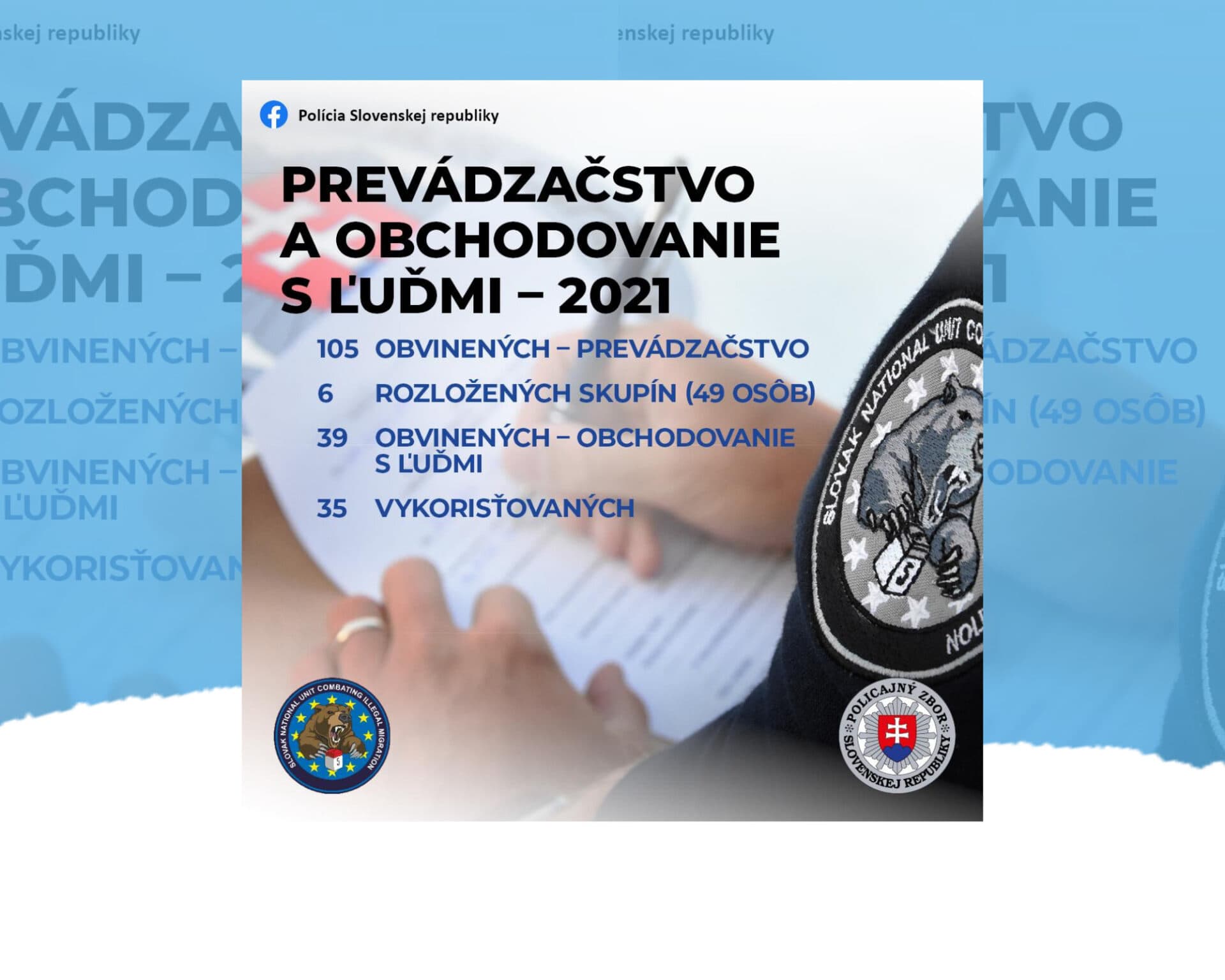 Aj v roku 2021 pokračovalo obchodovanie s ľuďmi či nelegálne prevádzanie