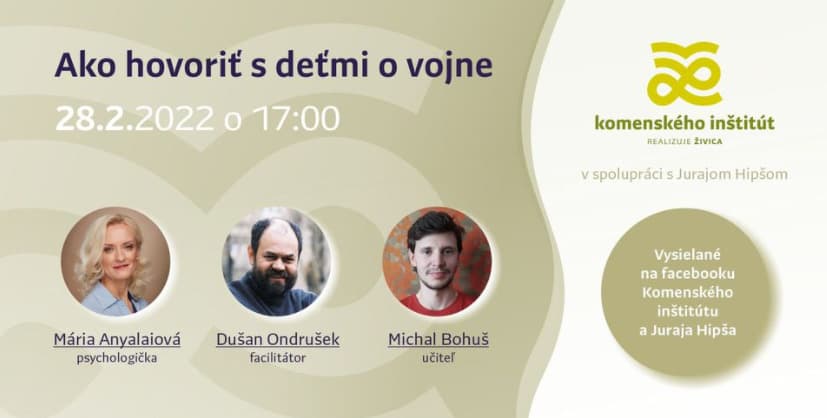 Komenského inštitút organizuje webinár o tom, ako hovoriť s deťmi o vojne