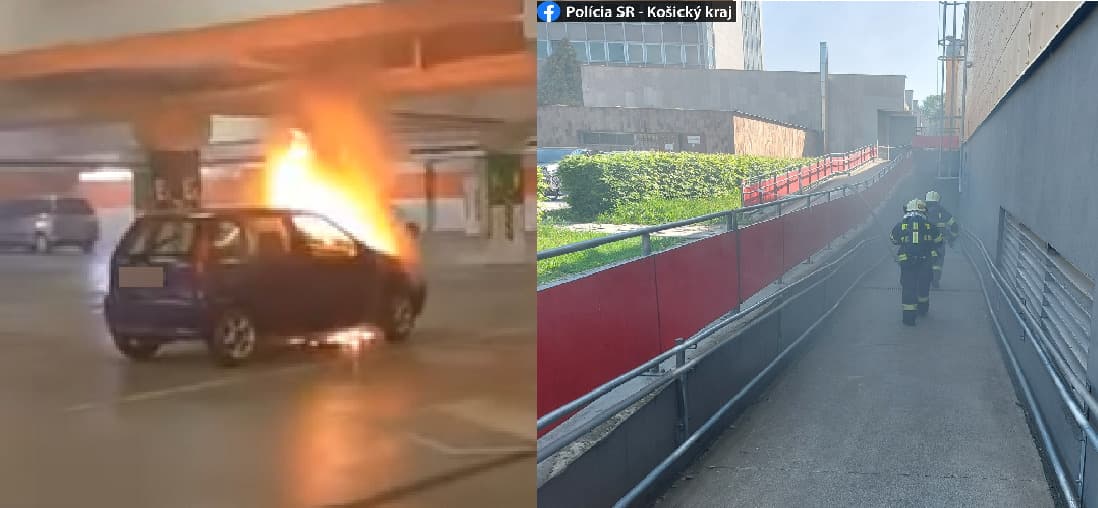 V podzemnej garáži horelo auto. Zákazníkov museli evakuovať (FOTO)