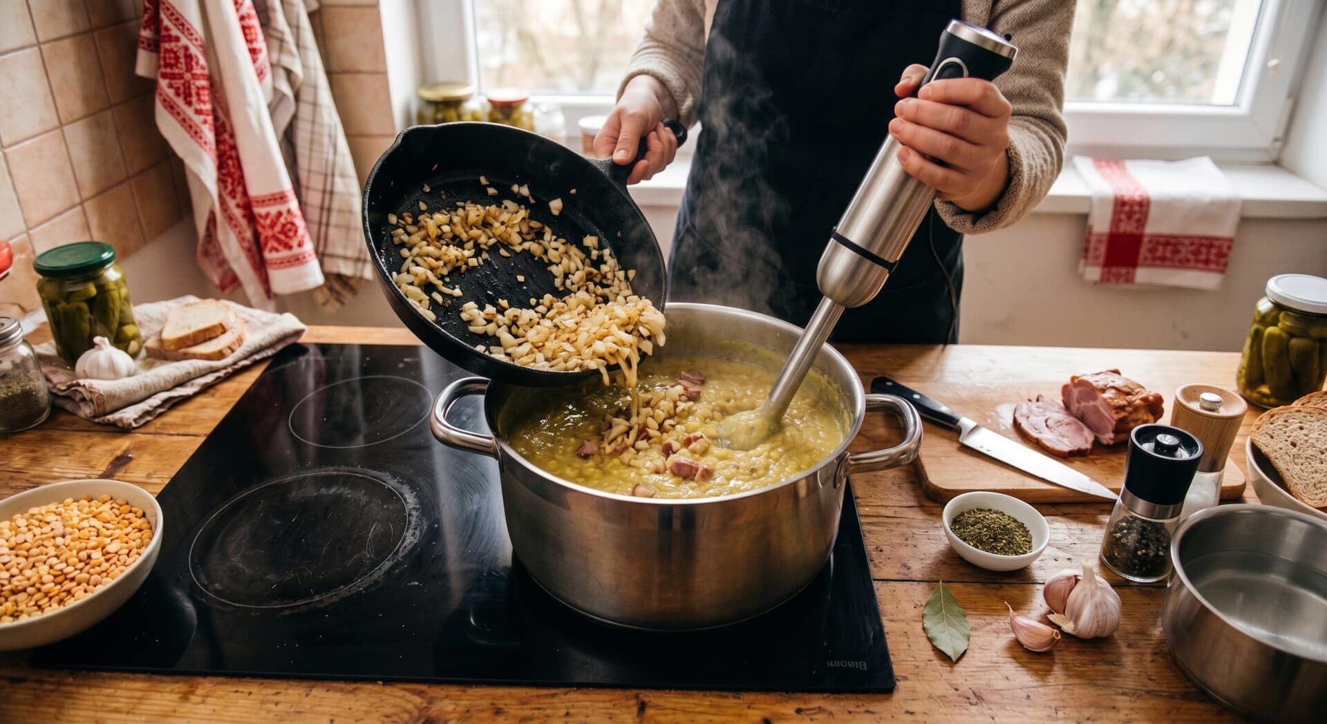 Tip na recept: Hrachová kaša s údeným mäsom