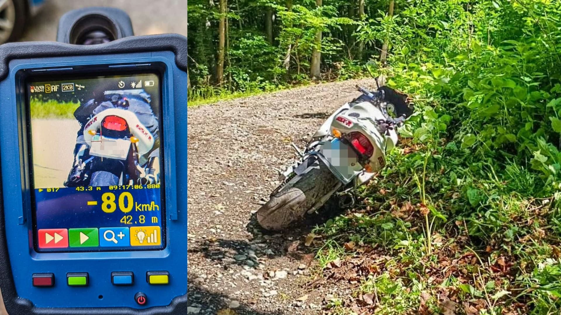 Motocyklista v Slanskom Novom Meste jazdil napriek zákazu a utekal pred políciou do lesa