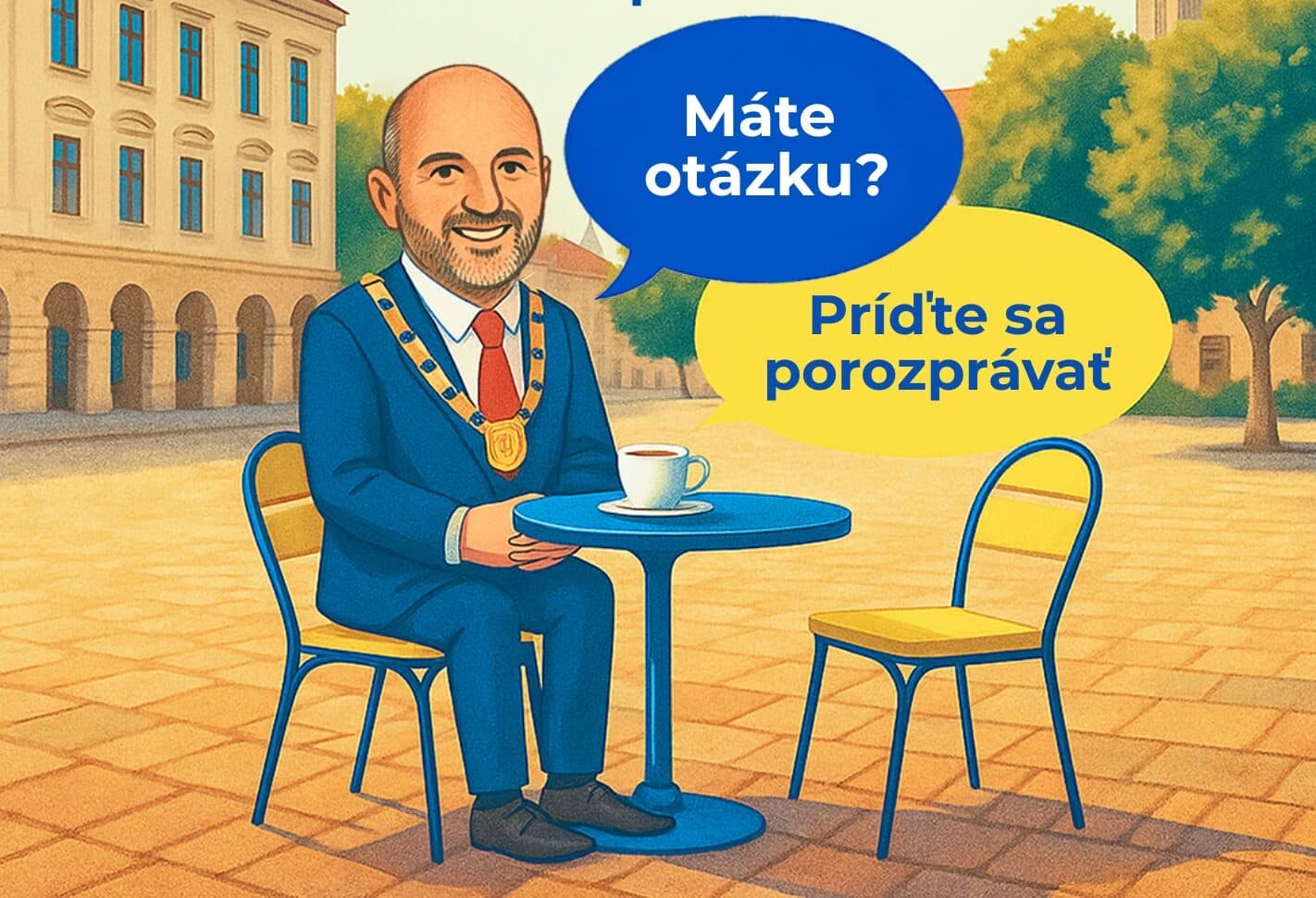 Primátor Košíc Jaroslav Polaček pozýva občanov na kávu a debatu o meste (VIDEO)