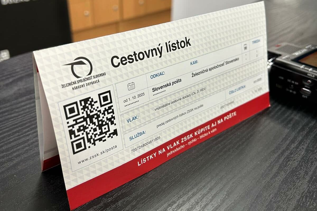 Predaj lístkov ZSSK na poštách má za sebou úspešný štart