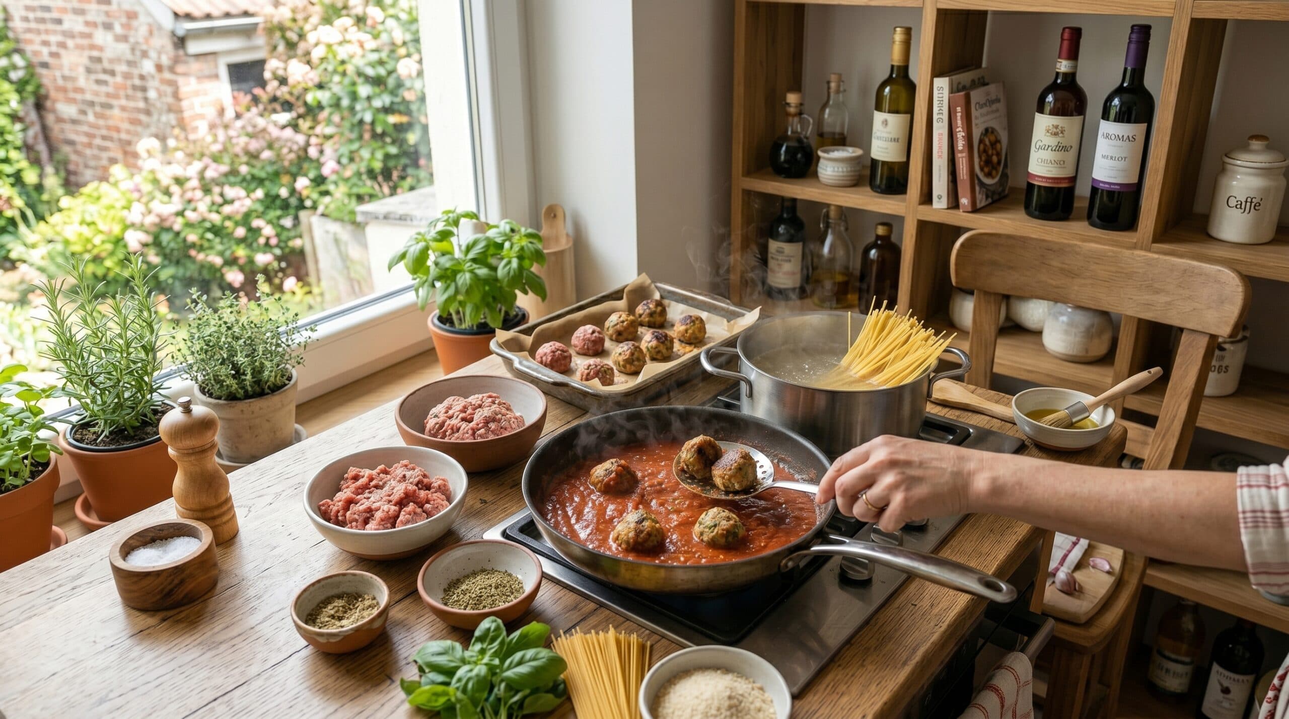 Fotografia k súvisiacemu článku Tip na recept: Pečené mäsové guľky v paradajkovej omáčke s cestovinami